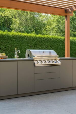 מטבח חוץ אלומיניום אפור